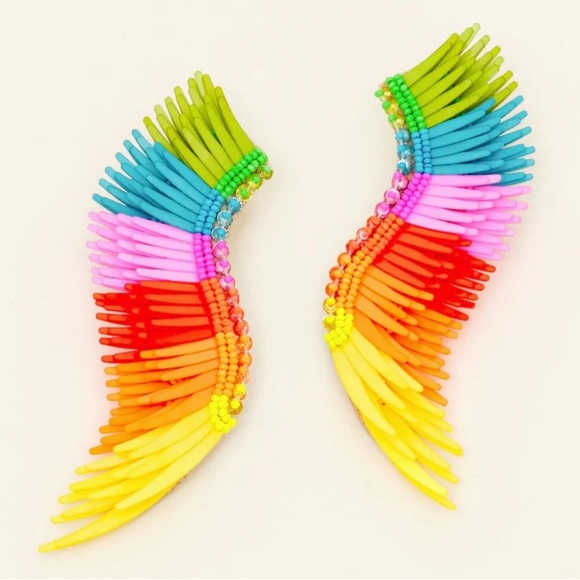 ๐บ๐HP๐๐บ NWT Mignonne Gavigan Madeline Earrings Neon Rainbow - Picture 13 of 16